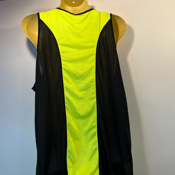 Men’s Neon Yellow & Black Running Tank — “RUN RUN” Graphic — Size XXL - Picture 2 of 3